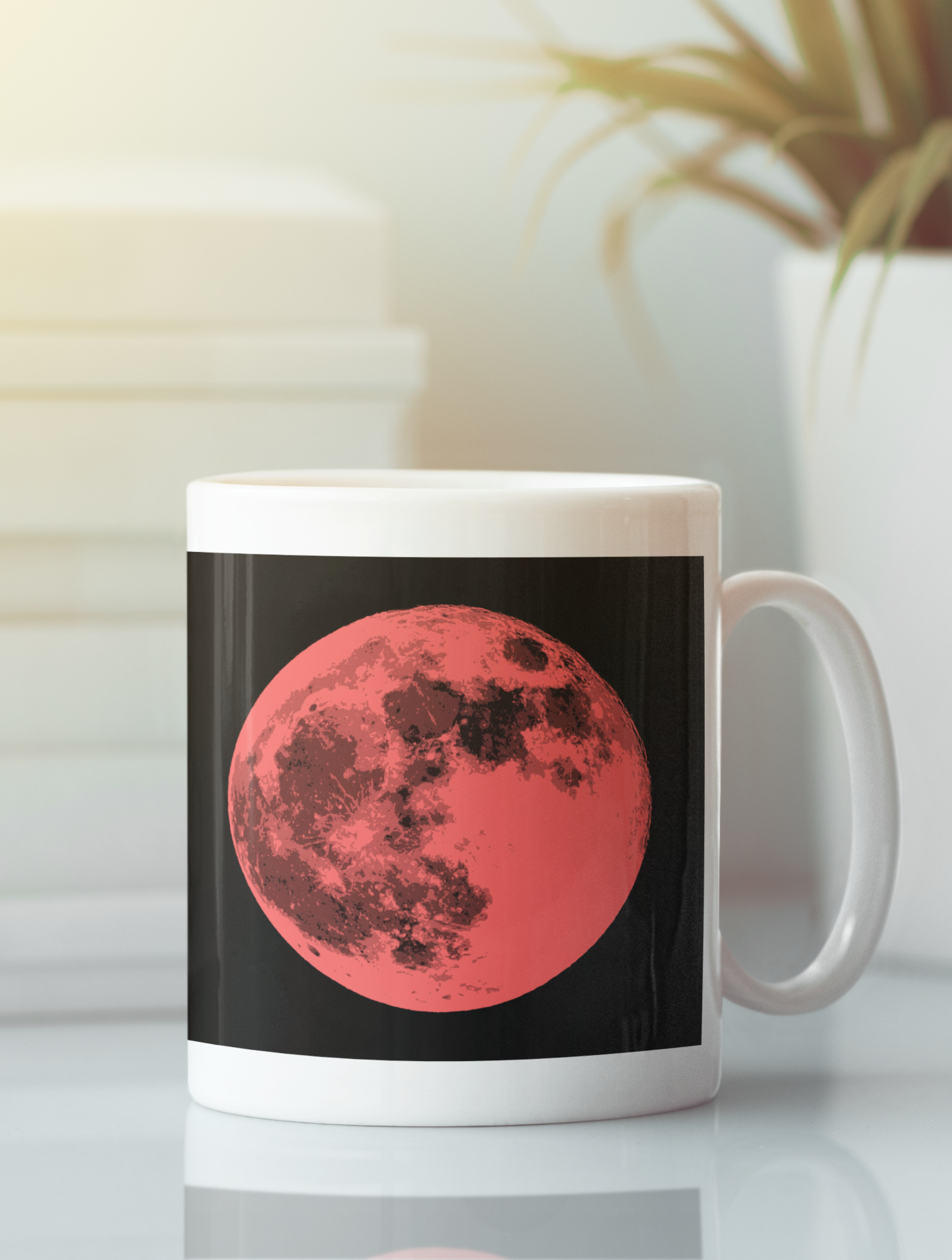 Contemporary Full Moon Pop Art Coffee Mug - Elite Edge Coffee Company